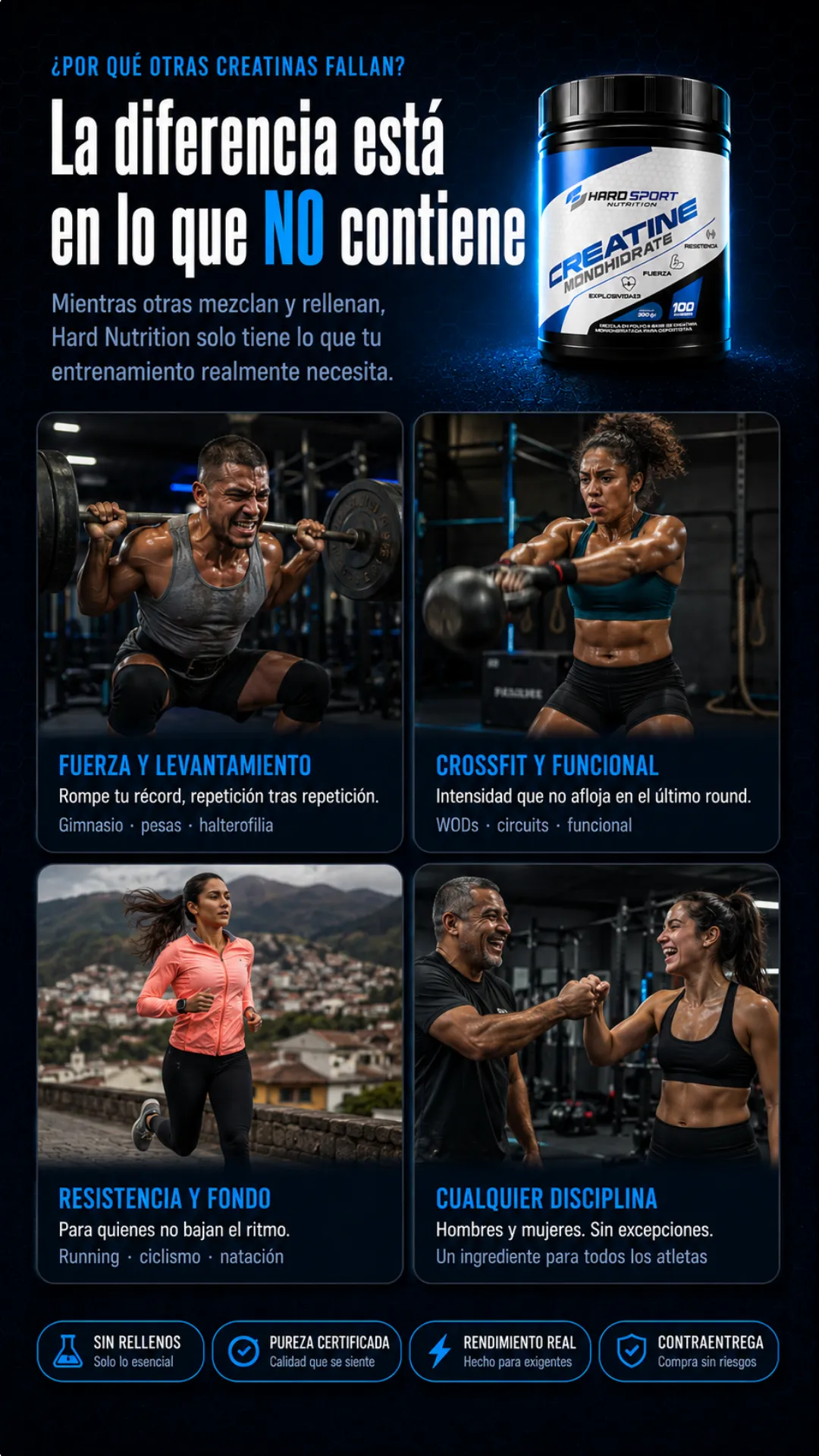 Creatina para fuerza crossfit resistencia y cualquier disciplina