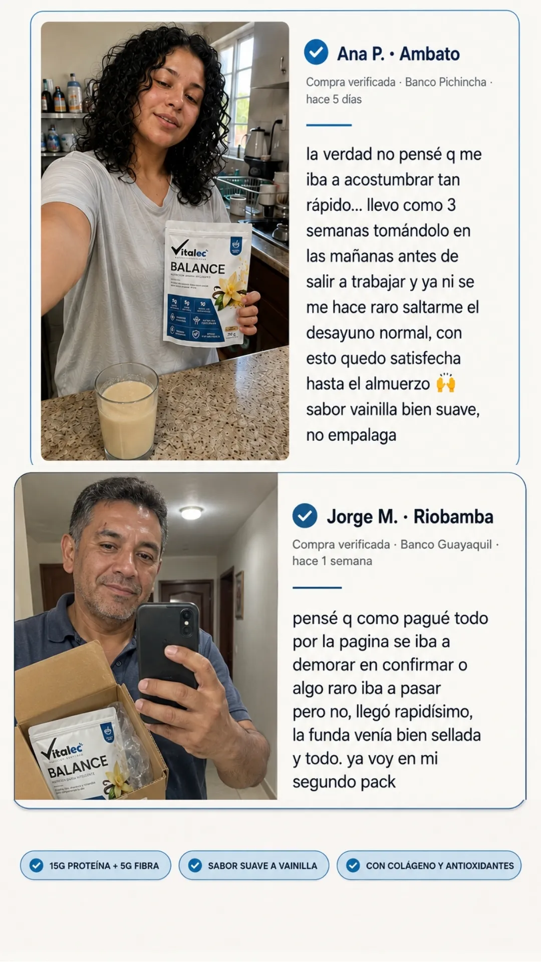 Testimonios de Ana de Ambato y Jorge de Riobamba.